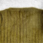 Urban Outfitters  Martini Fuzzy Eyelash Olive Green Cropped Sweater Photo 4