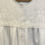 Oscar de la Renta  Pink Label Med‎ Pale Blue Nightgown Demure Early 2000s Granny Photo 6