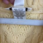 Talbots VTG Womens Sweater Sz L Yellow Pullover Cable Knit Long Sleeve 80s Photo 2