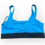 DKNY Blue & Black Swim Top Size M NWT | Colorblock Bikini Top Photo 4