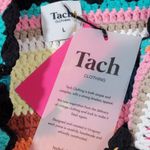 Tach Clothing Crochet Patchwork Mini Dress Handknitted Meryl Multi L Pink Size L Photo 8