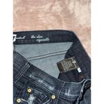 7 For All Mankind The Slim Cigarette Denim Skinny Blue Distressed Jeans Size 27 Photo 3