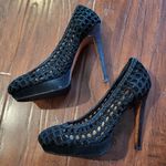 Badgley Mischka Mark + James by  Crochet Stiletto Platform Heels Sz 9 Photo 1