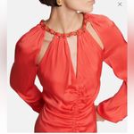 Veronica Beard NWOT  Fayla Chain-Detail Dress in Watermelon sz 8 Photo 2