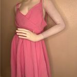 Lulus  Cute and Sweet Pink Spaghetti Shoulder Straps Mini Skater Dress.  #88 Photo 8