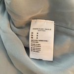 American Eagle  Outfitters Baby Blue V Neck Chiffon Blouse M Photo 6