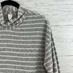 Anthropologie Amadi Gray Striped Mock Neck Knit Top Size M Photo 8