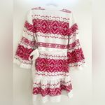 Alexis  White Red embroidered Cheryl mini wrap dress M Photo 11