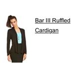 Bar III  Black Ruffled Open Cardigan | XS Photo 3