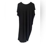 Athleta NWT  Black Asymmetrical Drape Dress Athleisure Lounge Women's size Medium Photo 2