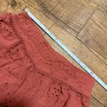 American Eagle  terracotta orange eyelet ruffle shorts Photo 2