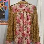 Floral and Leopard Print Women's Top Pink Size M Photo 12