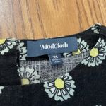 Modcloth Daisy Floral Print Linen Blend Short Sleeve Top Women's XS Photo 6