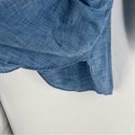 Seafolly  Boyfriend Beach Shirt Blue Chambray Lightweight Roll Tab Sleeves V-Neck Photo 8