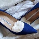 Manolo Blahnik  Blue Suede Photo 0