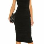 Nookie Rose Ruched Midi Bodycon Dress in Black Size Small Gently Used Photo 0