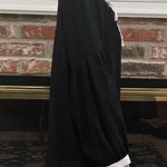 Badgley Mischka Studio black boho top with white trim and a tassel tie/ 1X / EUC Photo 6