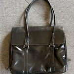 BUXTON Black Leather Shoulder Tote Bag Laptop Computer‎ Travel Bag Large Case Photo 0