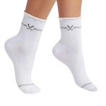 STEMS bundle of TWO crew socks 1)Golf Lettuce Edge 2) pickleball racket socks White Photo 3