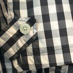CHAPS  black and white buffalo plaid checked patterned short trench on size Large Photo 6