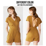 Nine West Black Alderwood V Neck Romper. Size Medium Photo 2