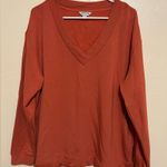 Orvis  Women's V-Neck Long Sleeve Top - Rich Orange Photo 0