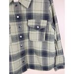 Lucky Brand  Womens Flannel Shirt Jacket Size L Plaid Fleece Lined Shacket Grunge Photo 3
