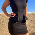 Cushnie et Ochs women’s back cutout black bodycon peplum mini dress size 6 small Photo 0