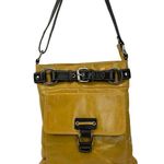 Nina Bossi Mustard Crossbody glazed Leather Bag Yellow Photo 2