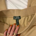 Ralph Lauren Lauren Active beige joggers pull on zippered bottoms Size Medium Photo 4