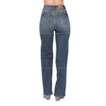 Judy Blue  High Waist Western Seam Detail Straight Denim Jeans 88841 Cowboy Photo 1