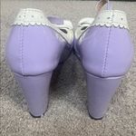 Women’s Purple Chunky Heel Mary Jane Pumps Cute Bow Round Toe Size 8 NEW Purple Photo 7