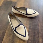 Birdies  The Starling Woven Knit Loafer Flats Ivory Navy Trim Size 8 Photo 4