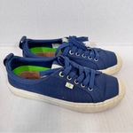 Cariama Blue Canvas Lace Up Sneakers Womens 8.5 Casual Classic Comfort Shoes Photo 10