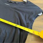 Athleta  Black Short Sleeve Dress Ruched Slimming Tee Active M Medium Photo 3