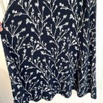 41 Hawthorne Elisse Knit Surplice Dress Navy White Floral Flutter Sleeves Wrap S Blue Photo 5