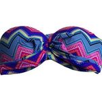 Victoria's Secret  PINK Purple Chevron Strapless/Halter Padded Bikini Top Size M Photo 0