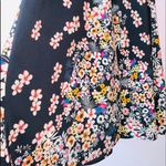 ZARA Trafaluc Black & Multicolor Floral Print Mini Slip Dress Photo 2