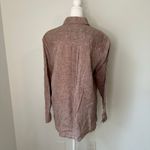 J. McLaughlin  light brown linen button down top size M Photo 3