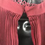 Lulus LULU’S Burgundy Pleated Ruffle Halter Swing Mini Dress Size Small Party Cocktail Photo 4