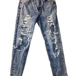 Refuge Distressed Vintage High Rise Mom Jeans Destroyed Grunge Punk Preppy Denim Photo 0