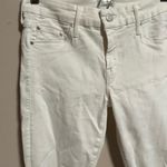 MOTHER Denim Jeans Looker Ankle Fray Little Miss Innocent White- Size 25 Photo 2