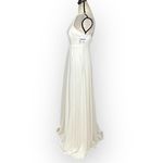 Lulus  Absolutely Breathtaking Halter Gown Women's XS Off White Maxi Sleeveless Photo 3