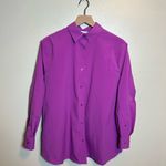 Athleta  Performance Oversized Poplin‎ Top in Jazzy Purple Button-Up Shirt Photo 1