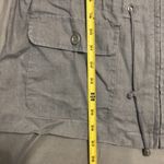 St. Tropez West 100% Linen Gray Zip Hooded Vest - Size Large Photo 6