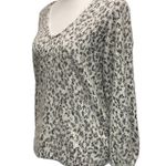 Liverpool  Womens Size Small Leopard Animal Print V-Neck Printed Pullover Sweater Photo 1