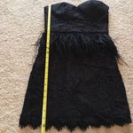 Bebe  Black Party Cocktail Dress Feathers Size 0 Photo 5