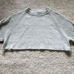 Aeropostale Cropped Grey Knit Sweater Photo 0