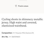 H&M NWOT shimmer metallic bike shorts Photo 5