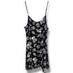 Hot Topic Black & White Floral Skull Slip Dress Photo 1
